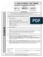 Chemistry, Mathematics & Physics All India Internal Test Series