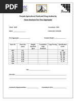 Punjab Agriculture Food and Drug Authority Sieve Analysis For Fine Aggregate