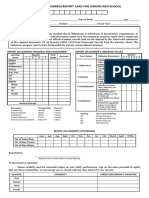 Temporary Progress Report Card For Junior High School