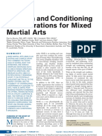 Strength and Conditioning Considerations For Mixed Martial Arts