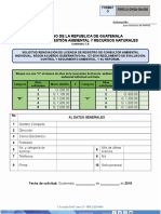 Solicitud Renovación de Licencia de Registro de Consultor Ambiental Individual