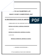 4Th Nuals Maritime Law Moot Court Competition, 2017: in The Permanent Court of Arbitration