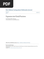 Expansion Into Partial Fractions