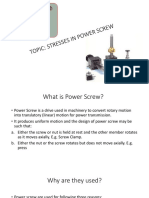 Stresses in Power Screw