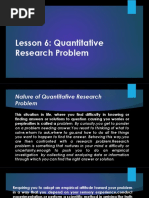 Lesson 6: Quantitative Research Problem