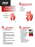 Blood Components Where Do They Come From?: Introduction To Haematology