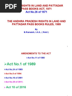 Rights in Land and Pattadar Pass Books Rules 1989