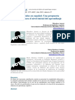 Redele Los Artículos en Español: Una Propuesta Didáctica para El Nivel Inicial Del Aprendizaje