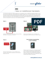 Glidermatic GRD Programming New or Additional Handsets