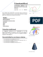 Excentricidad (Matemática)