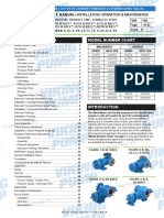 Model Number Chart: Technical Service Manual: Installation, Operation & Maintenance