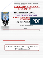 Formulación Del Objetivo de Investigación