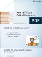 How To Write A Critical Response