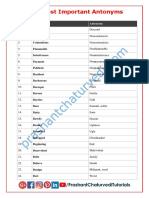 250 Most Important Antonyms