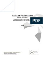 Carta Presentación M&D Security 2019