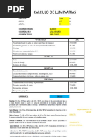 Calculos de Luminarias