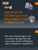 The Role of Technology in Delivering The Curriculum