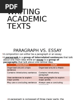 Writing Academic Texts