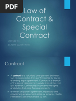 Law of Contract & Special Contract: Lecture By: Saadat Ullah Khan