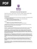 Non-Hazardous School Day Trips Agreement