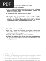 Stages of Literacy Devt.