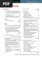 Answers To Eocqs: Cambridge International As Level Chemistry