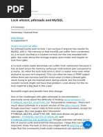 Lock Elision Pthreads and MySQL