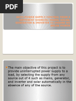 Auto Power Supply Control From 4 Different Sources