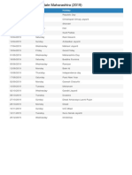 Holiday Calendar For State Maharashtra (2019)