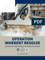 Lead Inspector General For Operation Inherent Resolve - Quarterly Report To The United States Congress - April 1, 2019 - June 30, 2019