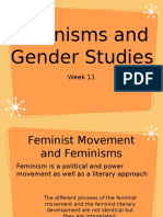 Feminisms and Gender Studies: Week 11