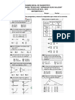 EXAMEN INICIAL DE DIAGNÓSTICO y GRÁFICAS 2018 - 2019