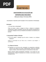 QUESTIONÁRIO DE AVALIAÇÃO EM ANTROPOLOGIA Henrique Respondido