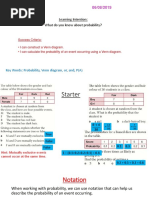 Venn Diagrams and Probability