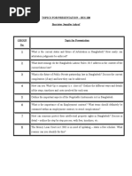 Topics For Presentation - Bus 208 Barrister Jennifer Ashraf