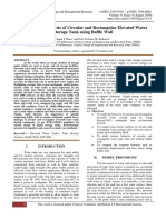 Time History Analysis of Circular and Rectangular Elevated Water Storage Tank Using Baffle Wall