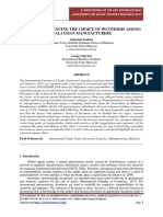 Factors Influencing The Choice of Incoterms Among