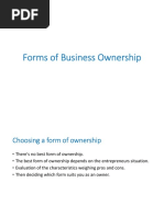 Forms of Ownership