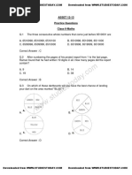 ASSET 12-13 Practice Questions Class 6-Maths