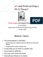 PHD Thesis Writing