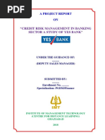 Credit Risk Management in Banking Sector A Study of Yes Bank