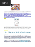 How Using Social Media Affects Teenagers: Internet