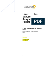 Layer Hen Manure Analysis: A Report For The Australian Egg Corporation Limited