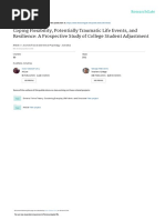 Coping Flexibility, Potentially Traumatic Life Events, and Resilience: A Prospective Study of College Student Adjustment