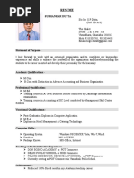 Resume 2018, PGT of Subhankar Sir