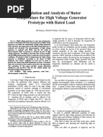 Calculation and Analysis of Stator Temperature For High Voltage Generator Prototype With Rated Load