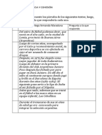 Ejercicios de Coherencia y Cohesión Textual