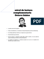 Control de Lectura 8° Básico Serlock Holmes