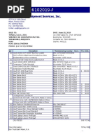 INVOICE #06102019-A: Construction Equipment Services, Inc