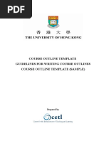 Course Outline Template Guidelines For Writing Course Outlines Course Outline Template (Sample)